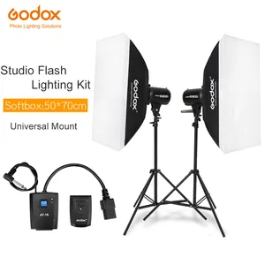 Inlighttech 600Ws Godox Strobe Studioフラッシュライトキット600W-写真照明-ストロボ、ライトスタンド、トリガー、ソフトボックス