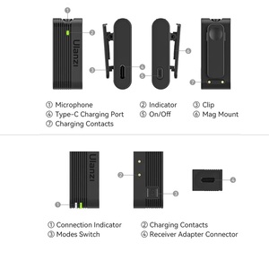 Micrófono Lavalier Inalámbrico Omnidireccional Ulanzi A-100, Rango de Transmisión de 20 Metros, Entrevistas Callejeras, Grabación de Música y Video, <span class=keywords><strong>Teléfono</strong></span> - Product Image 6