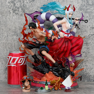 One Pieces Dream Crossover Action Figure Statue Ace et <span class=keywords><strong>Yamato</strong></span> Fille de Kaido à Onigashima <span class=keywords><strong>Anime</strong></span> Model - Product Image 2