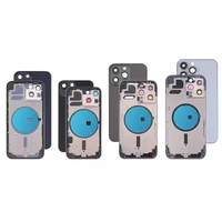 Boîtier arrière pour iPhone XR X XS 11 12 Mini 13 Pro 14 Plus 15 Pro Max avec bouton latéral SIM plateau réparation boîtiers de téléphone portable
