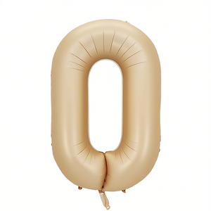Ballons de fête en forme de cœur, couleur caramel, numéro 100 cm, lot de 12 pièces - Product Image 2