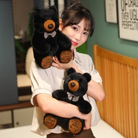 Fabricants de poupées en peluche personnalisées Ours noir en peluche réaliste Simulation d'ours en peluche
