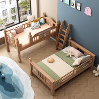 Cama litera de madera maciza para niños y adolescentes, multifuncional, desmontable, de dos niveles, con almacenamiento