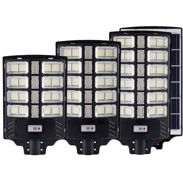 High Lumen 600W Solar Street Light IP65 Waterproof ABS Body Remote Control Power Supply Outdoor Road LED Lighting