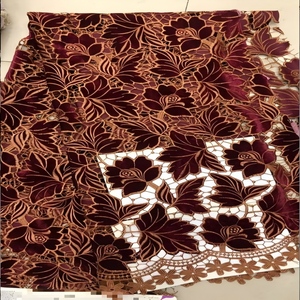 Tela de <span class=keywords><strong>Terciopelo</strong></span> Bordada de Alta Calidad para Novias, Tela de Encaje de <span class=keywords><strong>Terciopelo</strong></span> Nigeriano para Vestidos de Novia - Product Image 1