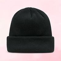 Bonnet en laine mélangée côtelé personnalisé avec logo, chaud, extensible, multicolore, doux, unisexe, motif dessin animé à pois, idéal pour les voyages