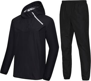 YOUFEI عبر الحدود حجم كبير عرق ملابس اللياقة البدنية غطاء رأس مقاوم للرياح تشغيل ساونا بدلة عادية الرياضة اليوغا صالة ألعاب تنفس - Product Image 1