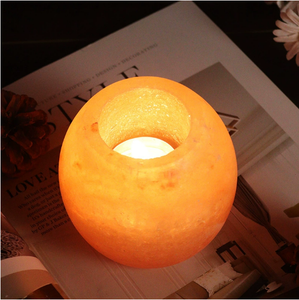 Porte-bougie en sel de l'Himalaya, forme cœur, étoile, triangle, lampe en sel de roche naturel fait main, décoration d'intérieur - Product Image 4