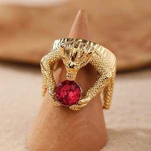 Estrella de mar hueca de acero inoxidable a la moda con una pequeña tortuga en el anillo medio Anillo de personalidad ajustable de acero inoxidable - Product Image 1