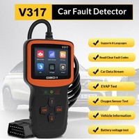 Lector de Códigos de Barras para Automóviles V317 OBD2 y Detector de Fallas en 8 Idiomas, Herramienta de Diagnóstico de Motor con Ajuste Universal y Garantía de 3 Meses