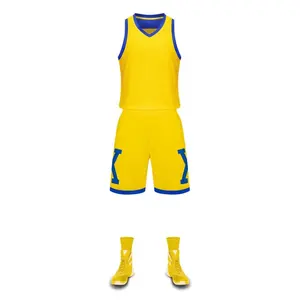 Wholesale Customized Eco-friendly Skin-friendly Team Basketball Uniforms Quick Wicking Basketball Sets Basketball wear