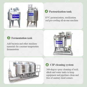 Ordeño a pequeña escala Alta productividad Línea completa de producción de yogur Equipo de proceso Hacer máquina de leche - Product Image 4