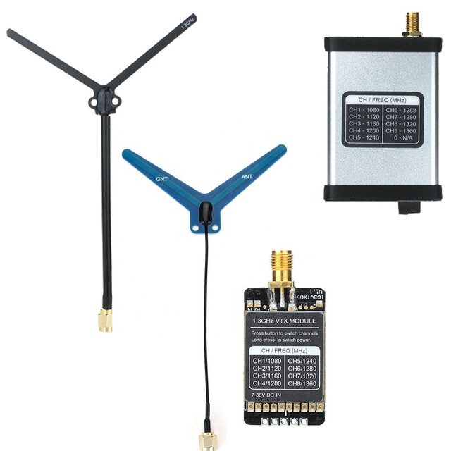 Rush 1.3G 1.2G VTX 8CH 9CH 800MW Audio Video FPV Transmitter Receiver Module 7-36V for RC Remote Multi-Rotor DIY Parts