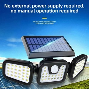Lampada Solare a LED con Sensore per Esterni, a Quattro Lati, per Cortile, Impermeabile IP65, Luce Diurna 5000K, 2 Anni di Garanzia, per Illuminazione Stradale - Product Image 2