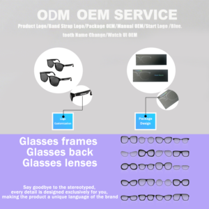 Lunettes intelligentes de traduction SENBONO S336 1080P avec enregistrement audio et vidéo, reconnaissance d'objets, lunettes intelligentes avec caméra - Product Image 5