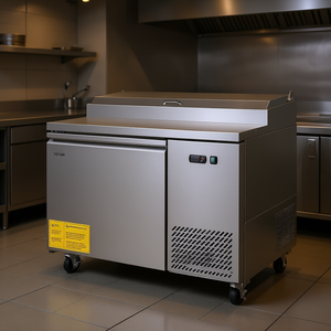 Mesa de Trabajo Refrigerada Comercial Vevor de 44 Pulgadas con Puerta Única y 11 Pies Cúbicos para Preparación de Pizzas y Ensaladas - Product Image 2
