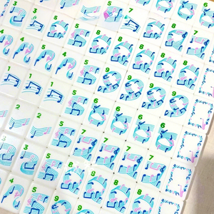 Expédition immédiate : Ensemble de Mahjong américain moderne de luxe 160 pièces, design personnalisé avec symboles américains illustrés, en acrylique écologique, pliable - Product Image 4