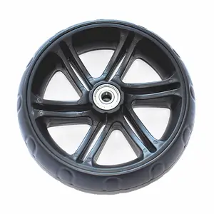 High Quality 6'' EVA tire plastic trolley wheel for golf with bearing