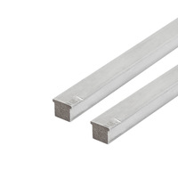 Profils en acier inoxydable de forme spéciale, barres plates semi-circulaires (norme AiSi de grade 303) ; découpe sur mesure disponible