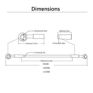 Lignes de frein ou d'embrayage universelles de moto 0.9M pour Honda CB600F CBR600/<span class=keywords><strong>RR</strong></span> CBR1000RR 900 <span class=keywords><strong>929</strong></span> 954 <span class=keywords><strong>RR</strong></span> CBF600 VT750 - Product Image 3