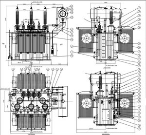 150100100mva yüksek gerilim dağıtım yeni tasarım trafo 230kv 230kv 250kv güç trafosu - Product Image 6