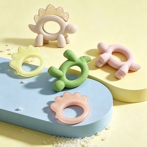 Mordedor de Silicona con Forma de Dinosaurio para Bebés, Relleno de Agua, Libre de BPA, Grado Alimenticio, Juguete Sensorial para Recién Nacidos de 0 a 12 Meses, OEM - Product Image 1