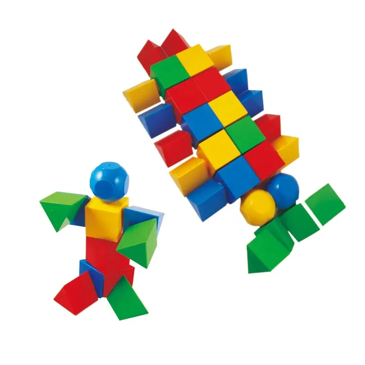 POTENTIAL Factory Custom Plastic educational toy sucker cube building block toy geometry shapes toy for toddlers QL-026(C)-5