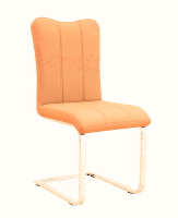 Chaise de salle à manger confortable en similicuir PU avec nœud, style nordique moderne SXT DC-1911, pour maison, bureau, bar, en métal