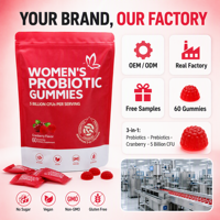 Gummies Probiotiques pour Femmes 5 Milliards de UFC OEM ODM Équilibre de la Flore Intime Soutien Digestif et Immunitaire