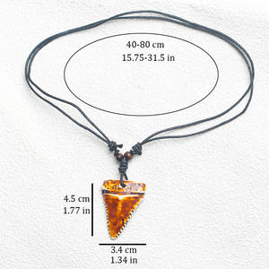 Collar con colgante de anzuelo de resina retráctil vintage, venta al por mayor, joyería informal diaria para parejas, accesorios tejidos a mano - Product Image 3