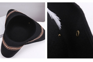 <span class=keywords><strong>Cappello</strong></span> di piume di moda spettacolo teatrale di Halloween Costume Cosplay per adulti <span class=keywords><strong>cappello</strong></span> capitano di Halloween - Product Image 6