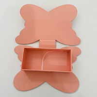 Boîte à cils de qualité chaude moelleux personnalisé bonbons papier transparent noël papillon cils emballage boîte vide