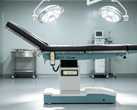 Table d'opération électrique de luxe MT Medical à double commande en fibre de carbone, compatible C-arm, avec réinitialisation à un clic et frein électrique