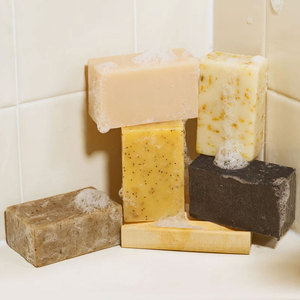 Private Label Vegan Natural Orgânico Óleo De Girassol Óleo De Coco e Manteiga de Karité Hidratante Acne Handmade Sabonete Bar Lavagem Corporal