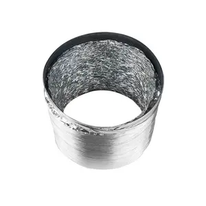 Tuyau flexible en aluminium pour conduit isolé HVAC R6 R8, livraison gratuite, résistant à la chaleur, 1 an, assistance technique en ligne