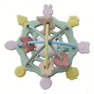BPA-Free Colorful Silicone Baby Teether Chew Sensory <b>Ring</b> Infant Toddler Pacifiers Special Bag Parts & Accessories for Babies - Product Image 3