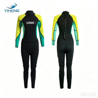 Combinaisons de plongée pour femmes, vente en gros, fermeture éclair dorsale, haute élasticité, 3 mm, imperméables, respirantes, imprimées, pour le surf et la voile
