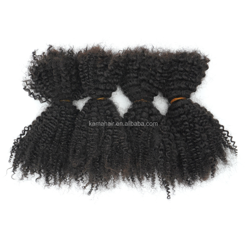 KAMA Remy Virgin Braiding Hair Pre Stretch 4C Afro Kinky Human Hair Bulk Marley Twist Wholesale Detail Section 8