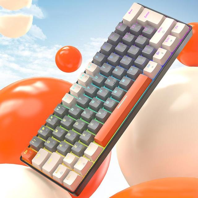 ZIYOULANG T60 Russian Mechanical Keyboard 1.5m Wired Illuminated Gaming Keyboard