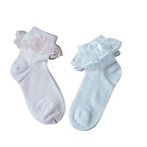 Chaussettes courtes de danse latine pour filles, en dentelle fine, en coton peigné respirant, absorbant la transpiration, sans os, chaussettes de princesse pour enfants, printemps automne - Product Image 5