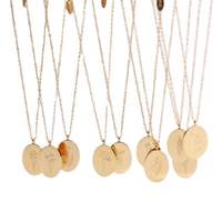 Collier personnalisé en forme de fleur pour naissance, pièces, pendentif Floral gravé en or 18k, breloque pour disque, bijoux à offrir