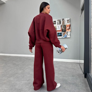 طقم نسائي من قطعتين من إنيامي، بدلة رياضية جديدة بسحاب، كنزة بأكمام طويلة وشورت، طقم كاجوال للسفر - Product Image 3