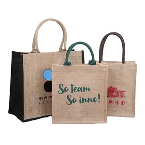 Hot selling Customize 2 Bottle Recycle Eco Jute Gift Pack Christmas Tote, Bear Bottle Wine Bags with Clear PVC Window/