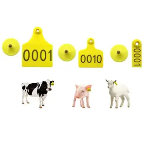 Animal TPU Ear Tag with Number Bar Code Logo Farm Livestock Ear Tagger Sheep Cow Cattle Ear Tags