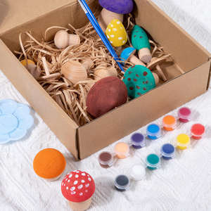 2026 Mainan Kayu Simulasi Menggambar Jamur Permainan Edukasi Seni Kerajinan & Melukis DIY untuk Anak-Anak - Product Image 4