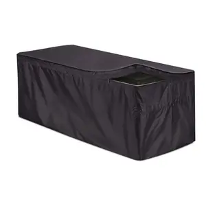 Customized Waterproof Dustproof Black Oxford Outdoor Deck Box Cover Furniture Cover