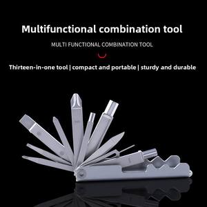 13 In 1 Folding Multifunctional Combination <b>Tool</b> Portable Stainless Steel Screwdriver Set For Household Repair Outdoor Daily Use - Product Image 3