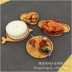 ถาดเสิร์ฟไม้ไผ่ ลายไม้สีธรรมชาติ ปรับแต่งลวดลายได้ สำหรับร้านอาหาร ใส่ขนมปัง ผลไม้ ของว่าง - Product Image 5