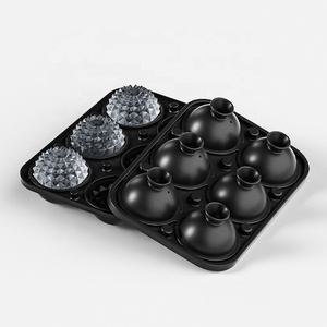 Moule à glaçons OEM ODM 6 cavités pour whisky, plateau à glaçons diamantés à six trous à congélation rapide - Product Image 2