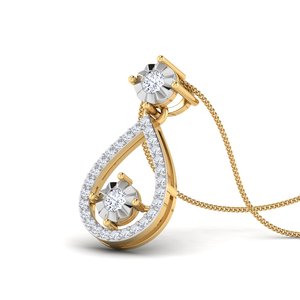 Tendance Diamant Pendentif Femmes Forme De Larme Fiançailles Croisé Ellipse Chaîne En Argent Sterling Cadeau D'anniversaire De Mariage Or - Product Image 2